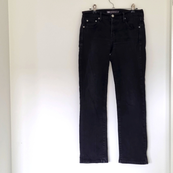 Levi's Denim - Levis, 505 straight leg black jeans, pockets, size 6